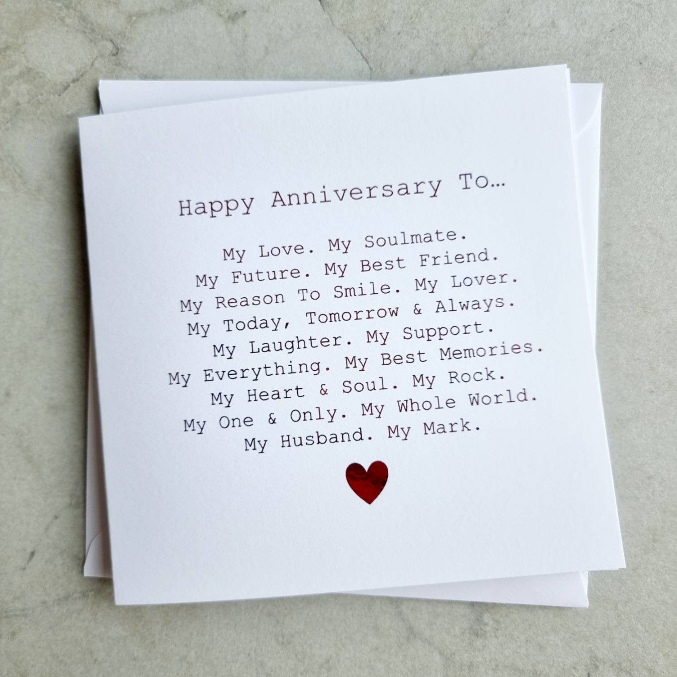 Poem Husband Anniversary Card Romantic Anniversary Card for - Etsy