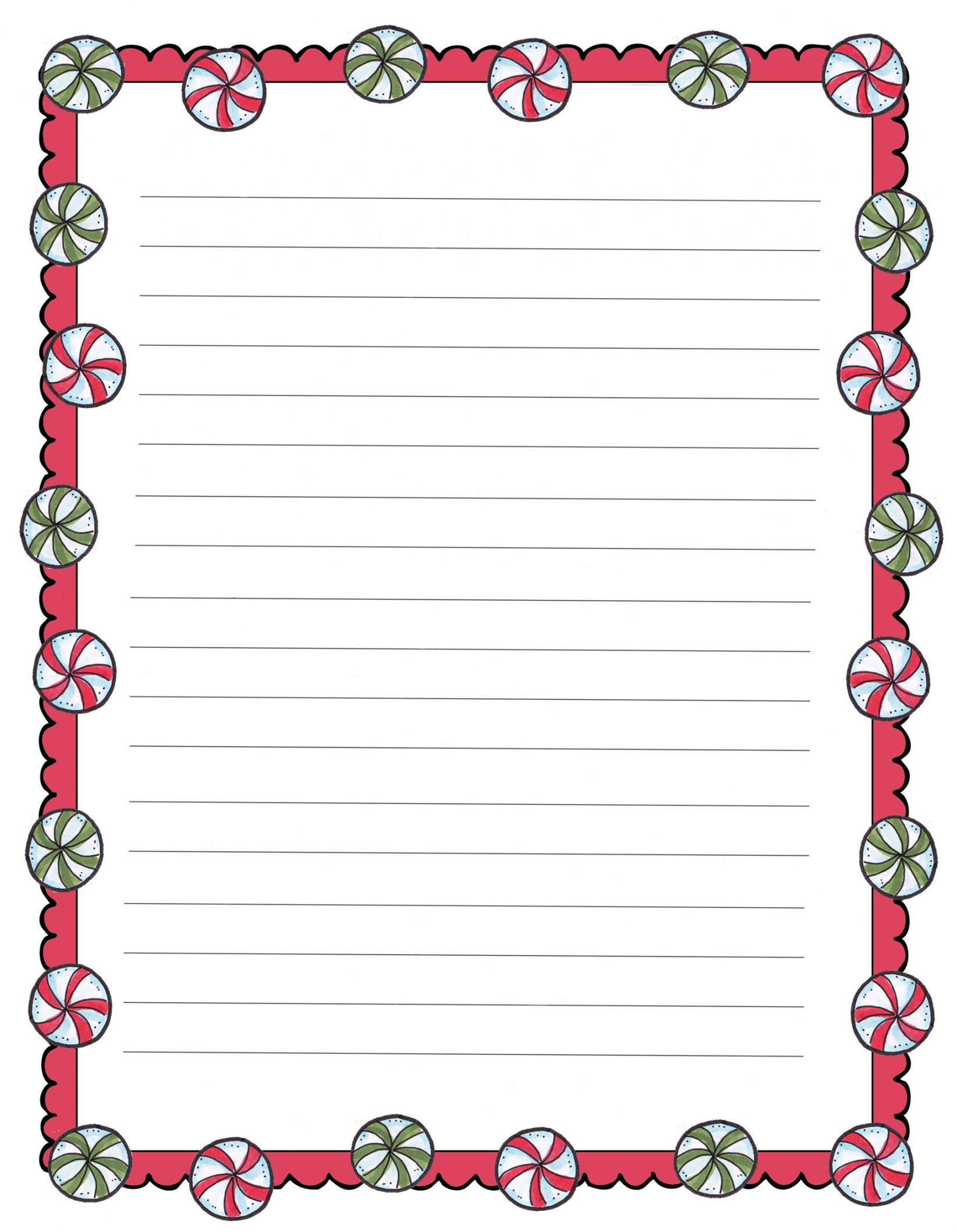 Printable Christmas Notepaper, Stationery:  Free Designs