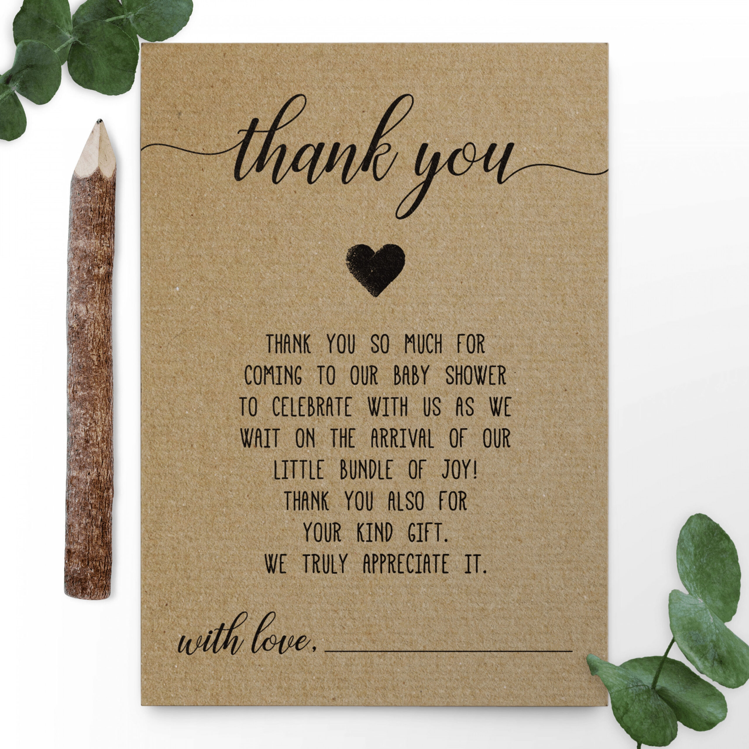 PRINTED Baby Shower Thank You Note Cards TK - Etsy