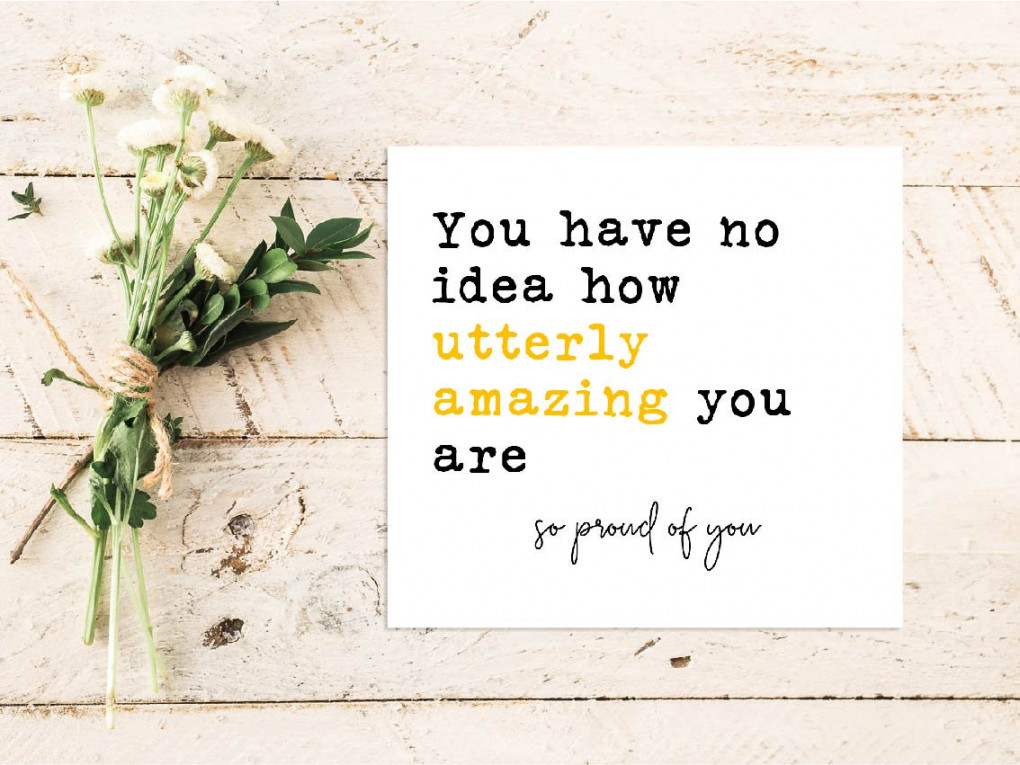 Proud of You Quote Card Quote Greeting Card Quote Card - Etsy