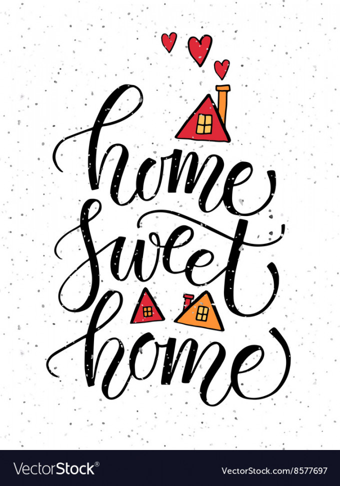 Quote home sweet Royalty Free Vector Image - VectorStock