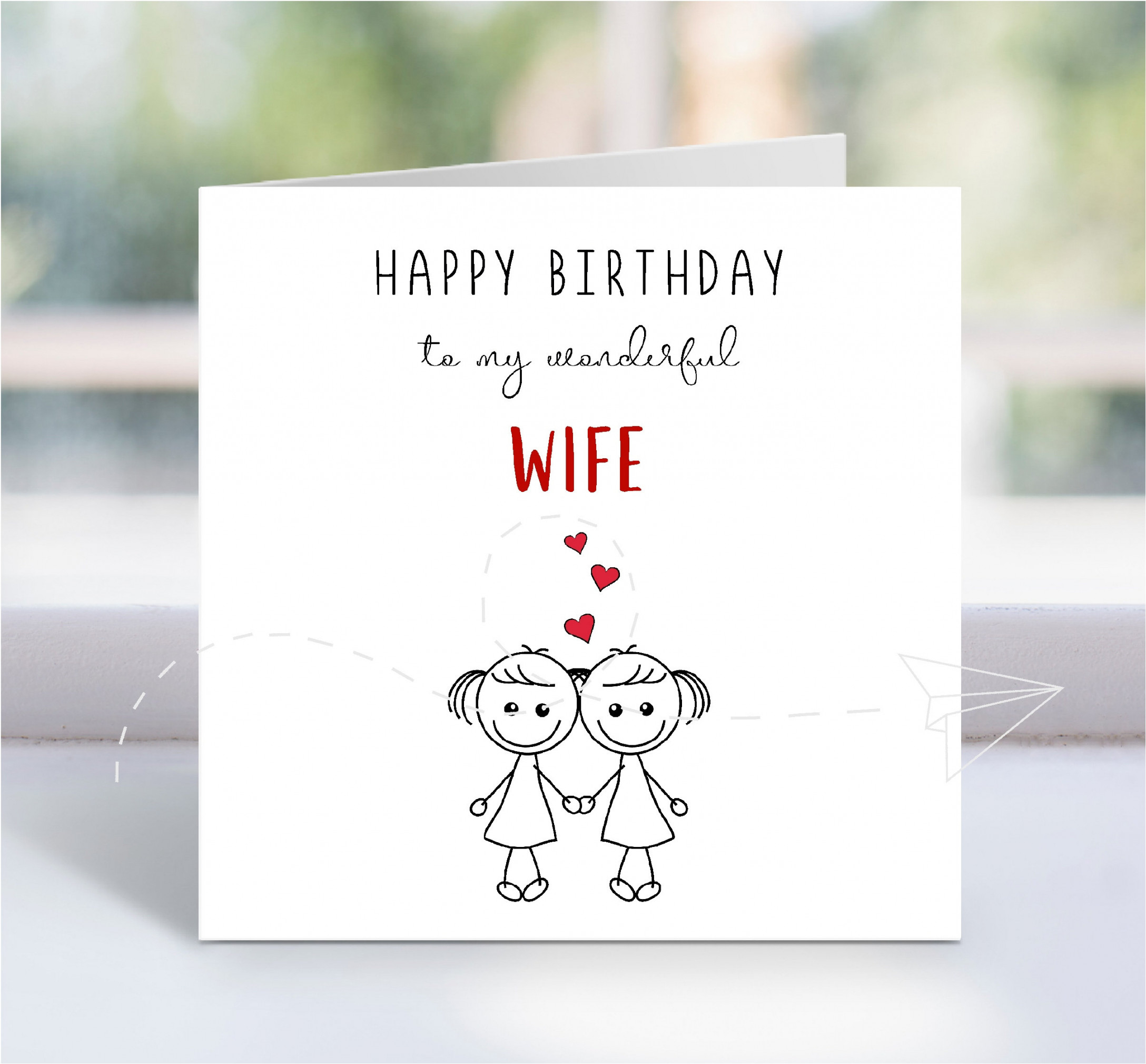 Same Sex Wife Birthday Card Happy Birthday to My Wonderful - Etsy