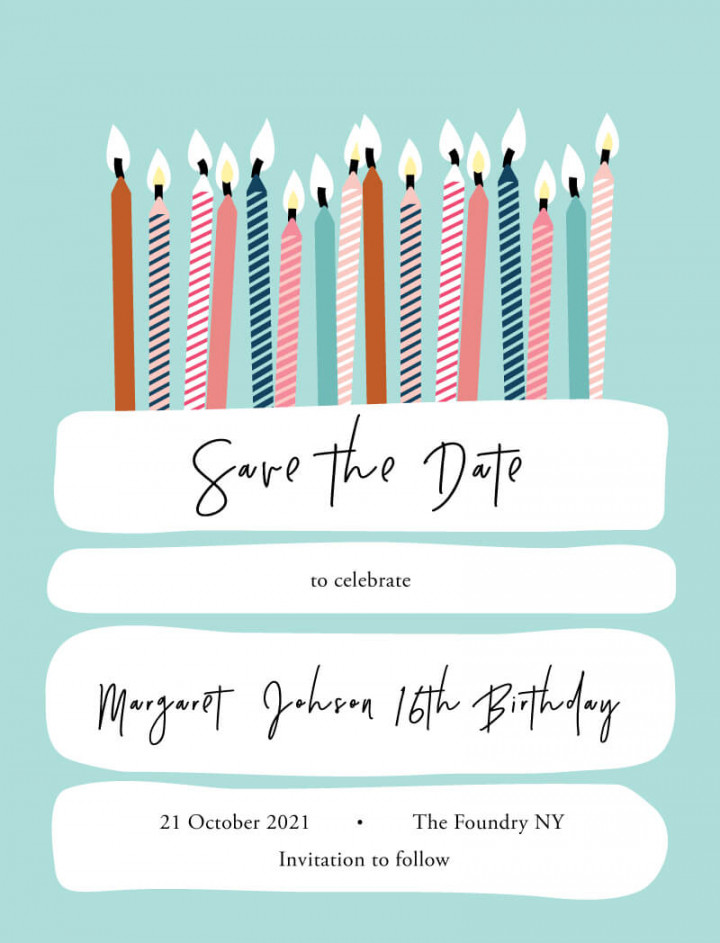 Save The Date Birthday Party  Paperlust