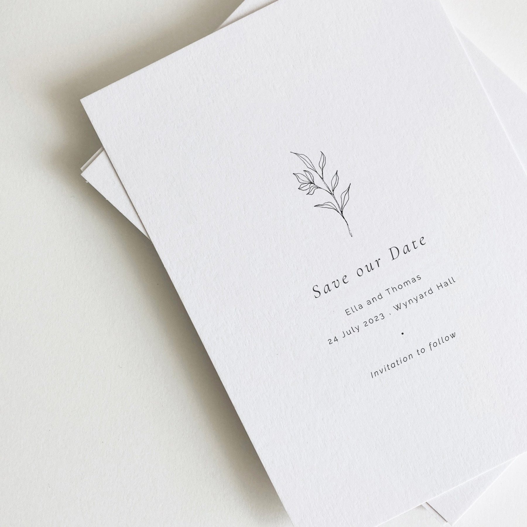 Save the Date Cards Leaf Save the Date Minimal Save the Date - Etsy