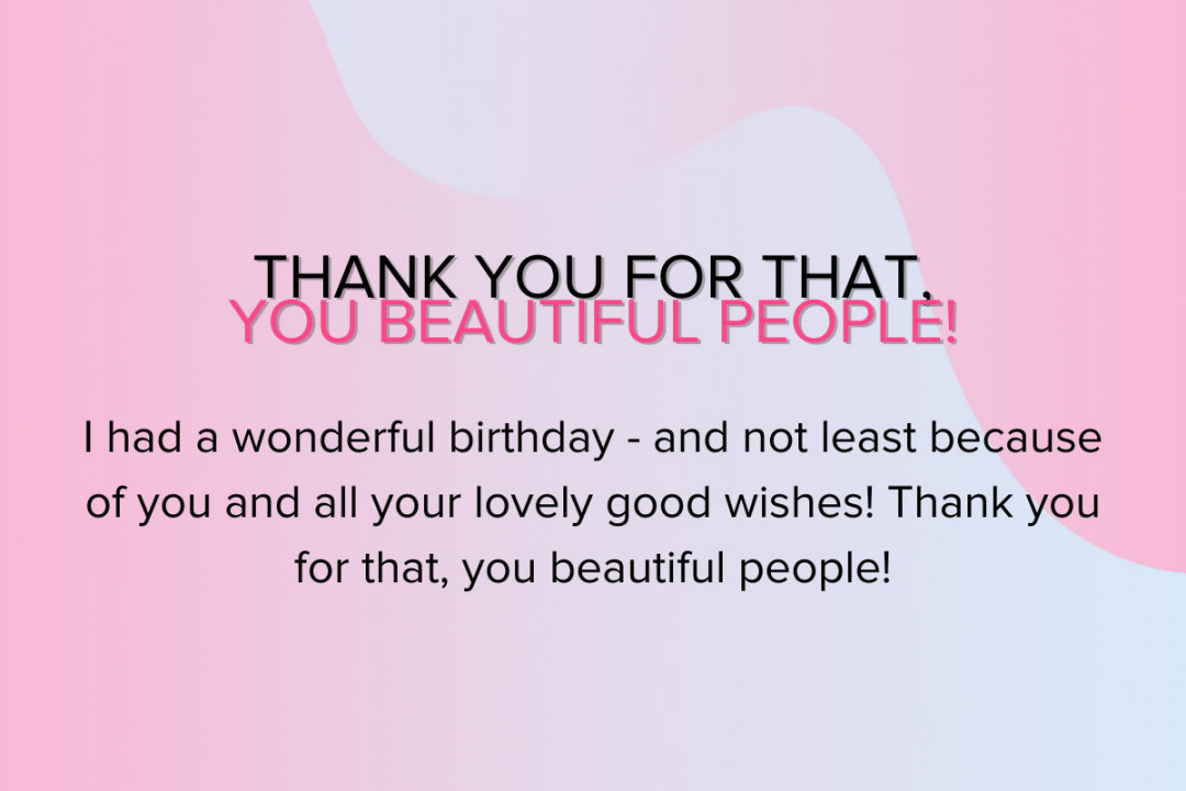 Saying Thanks For Birthday Wishes:  Thank You Messages – MyPostcard