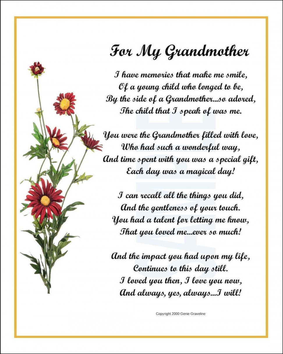 Sentimental Grandmother Poem DIGITAL DOWNLOAD Grandmother - Etsy UK