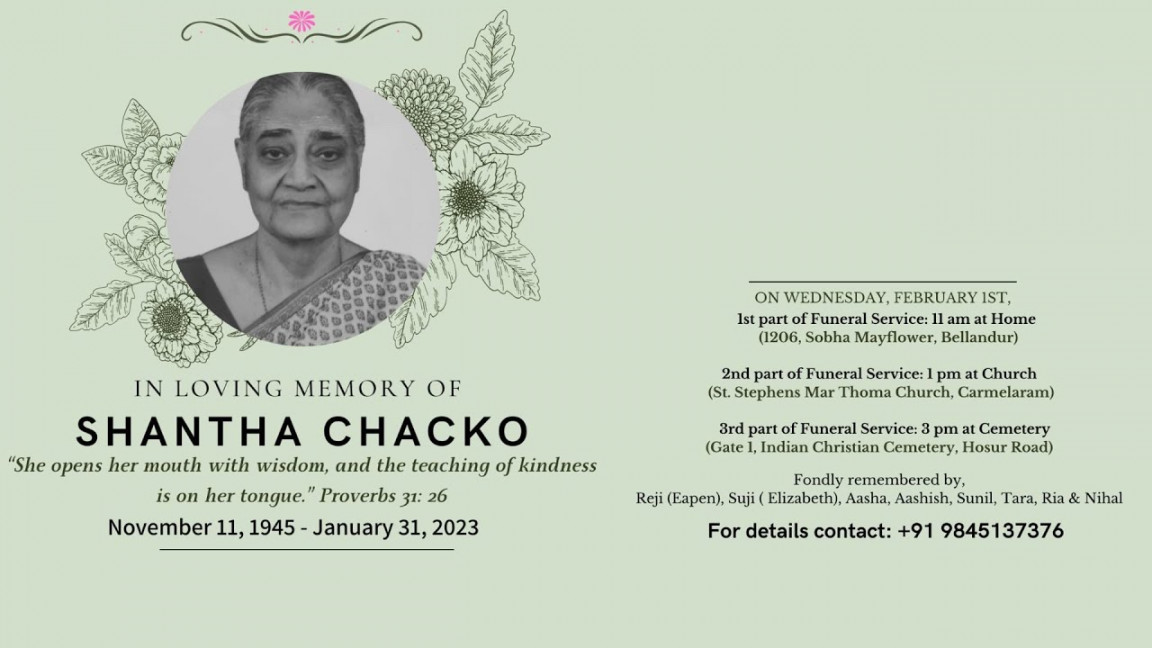 SHANTHA CHACKO