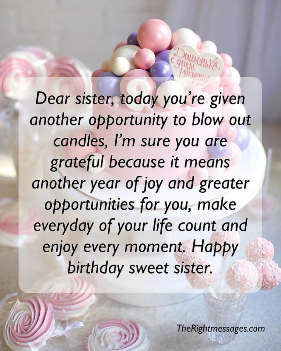 Short And Long Birthday Wishes For Sister - The Right Messages