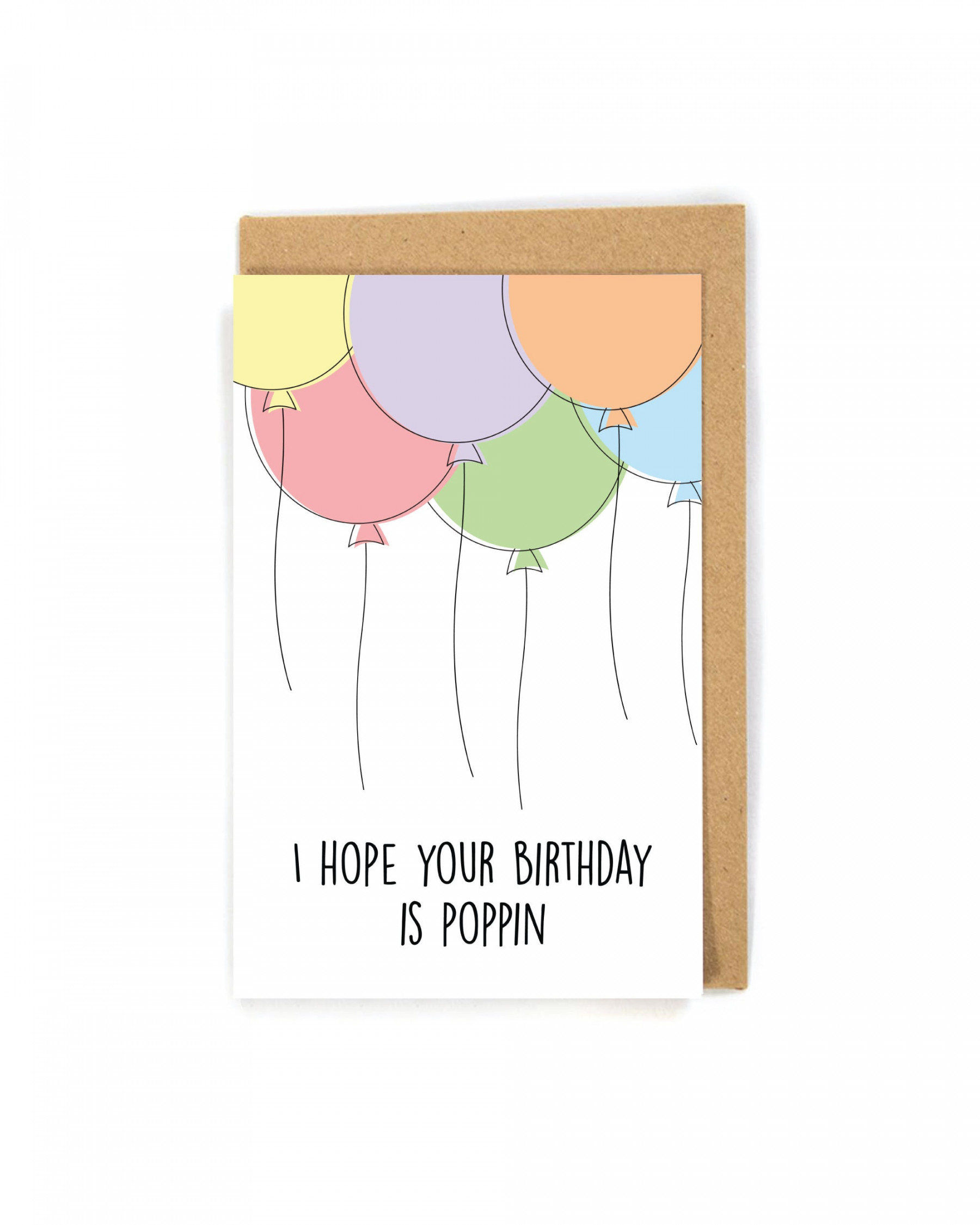 Simple birthday card, pun birthday card, balloon birthday card, happy  birthday card, birthday card for kid/friend, cute birthday card