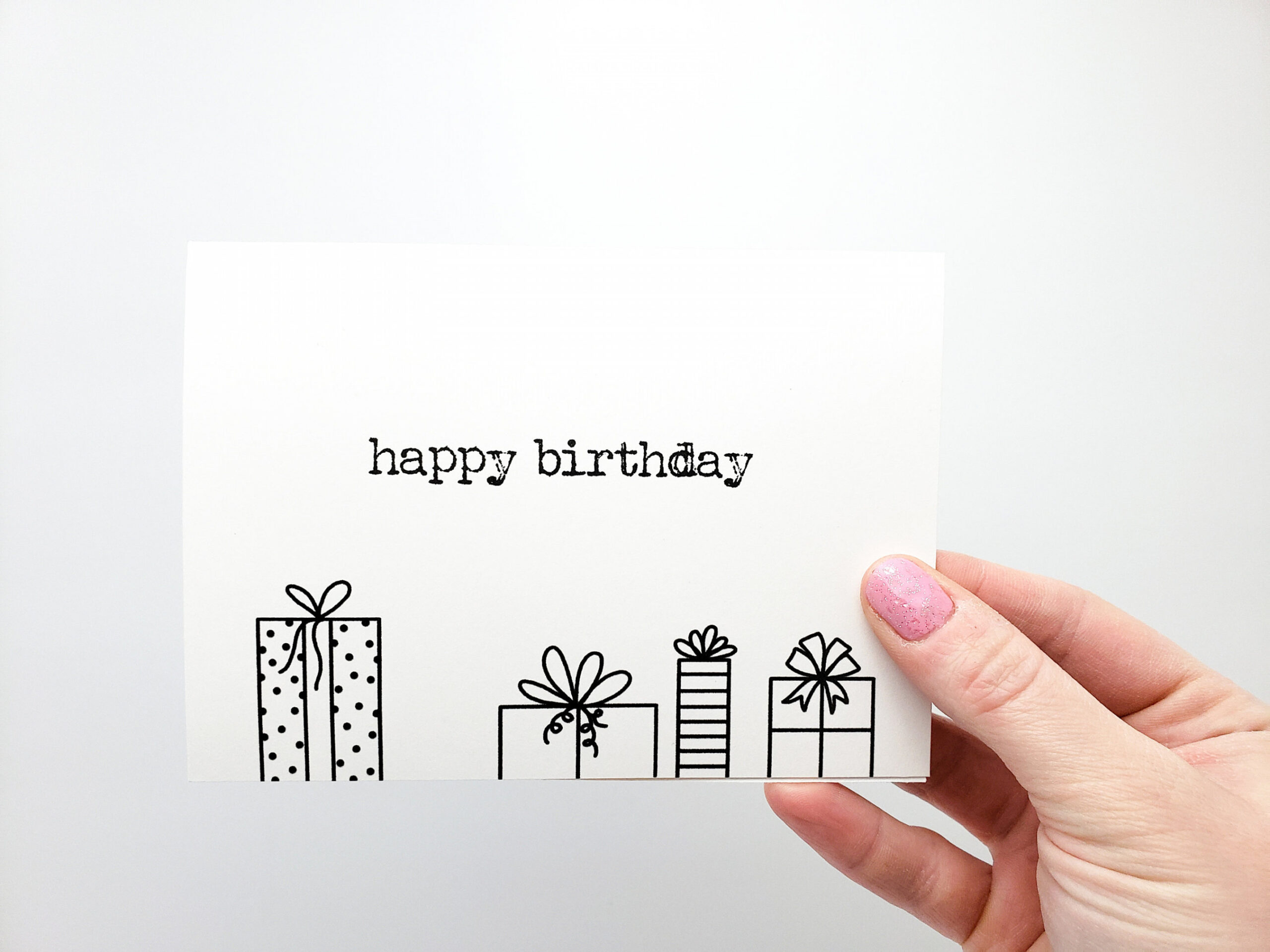 Simple Happy Birthday Greeting Card - Etsy