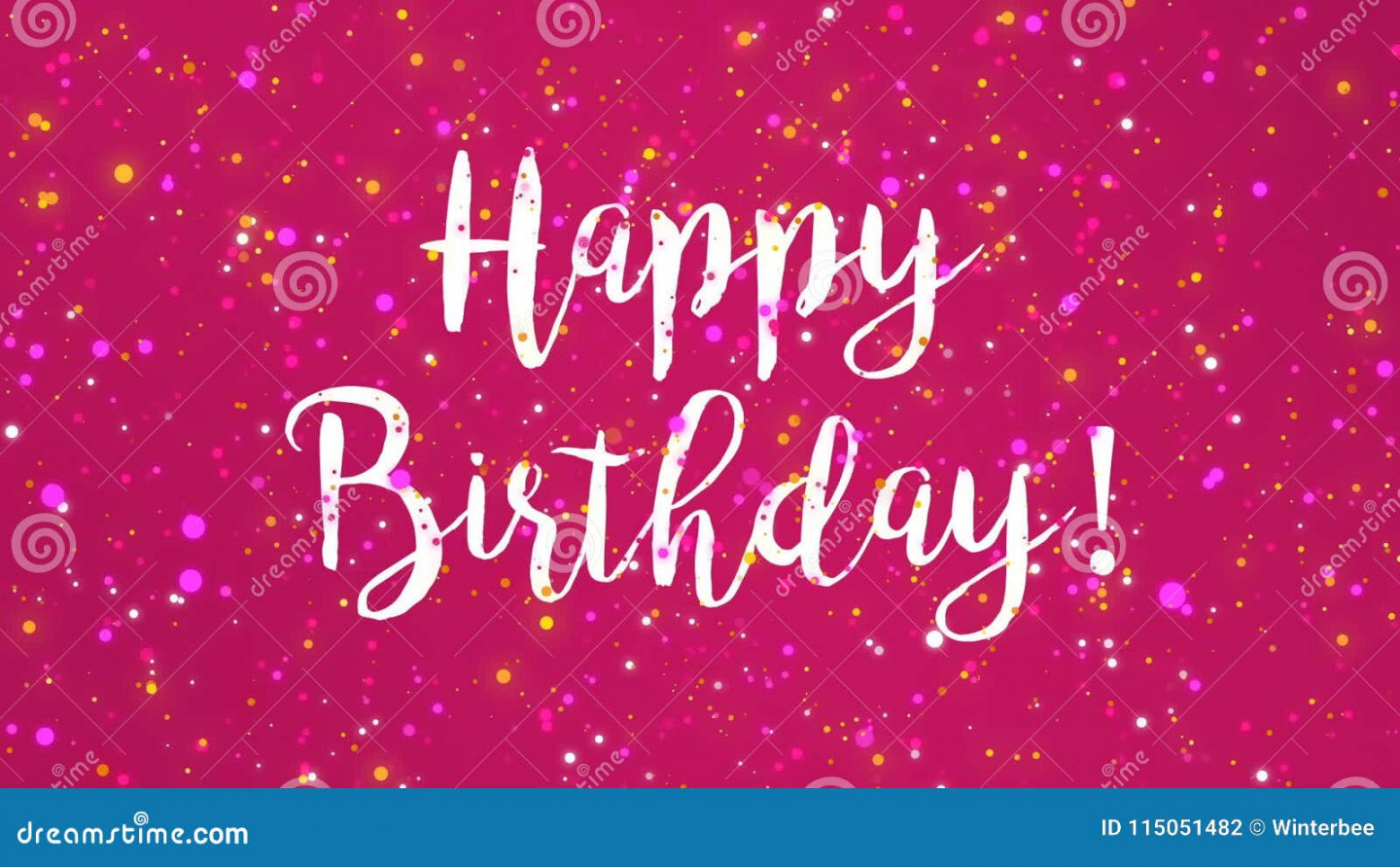 Sparkly Pink Happy Birthday Greeting Card Video Stock Footage