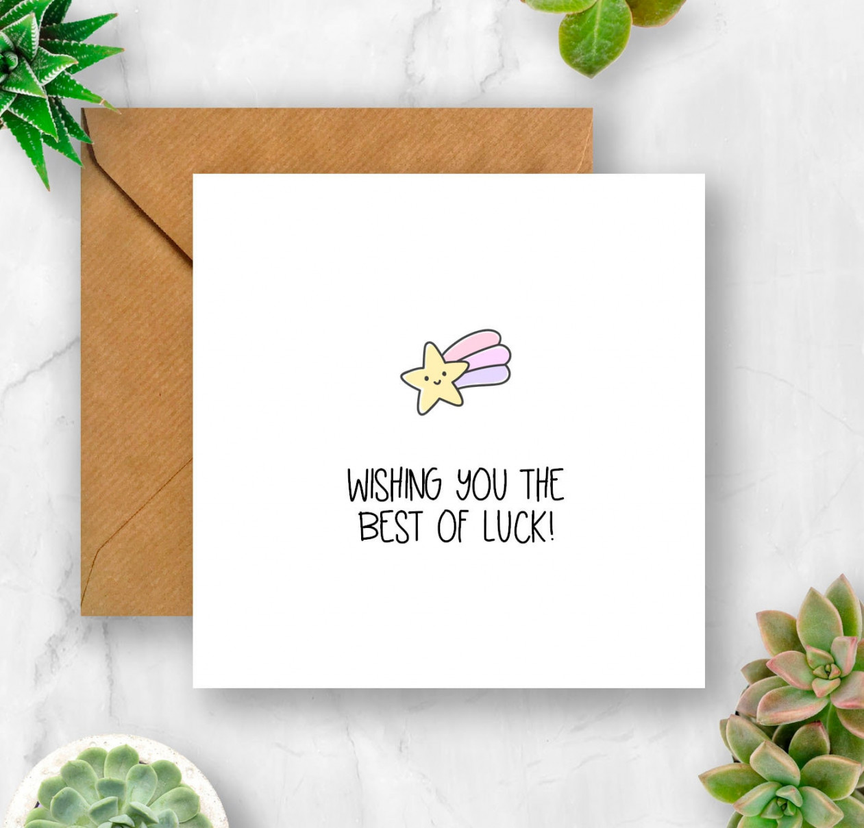 Star Wishing You the Best of Luck Card Good Luck Card - Etsy