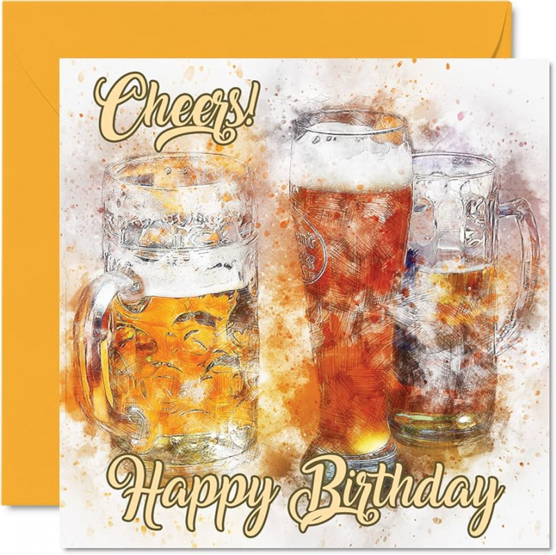 Stuff Beer Birthday Cards For Men - Cheers! - Card For Dad, Brother, Son,  Grandad, Grandson, Uncle, Boyfriend, Mens Birthday Gifts 15mm x 15mm