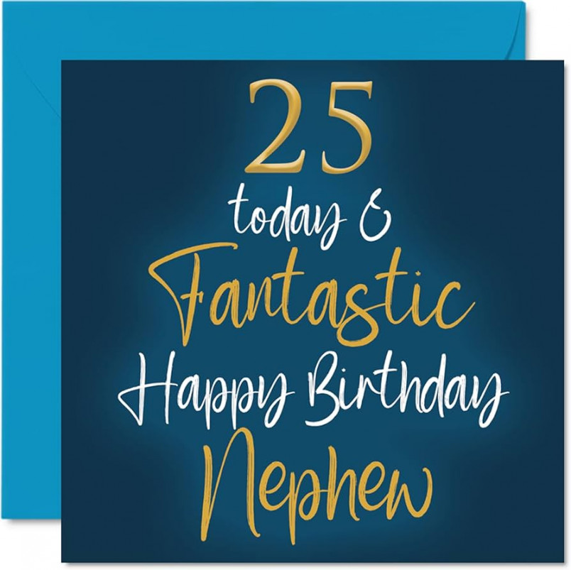 Stuff Fantastic Nephew th Birthday Card -  Today Fantastic - Nephew  Card from Aunt Uncle Nephew Birthday Gifts 15mm Birthday Greeting Cards  Gift