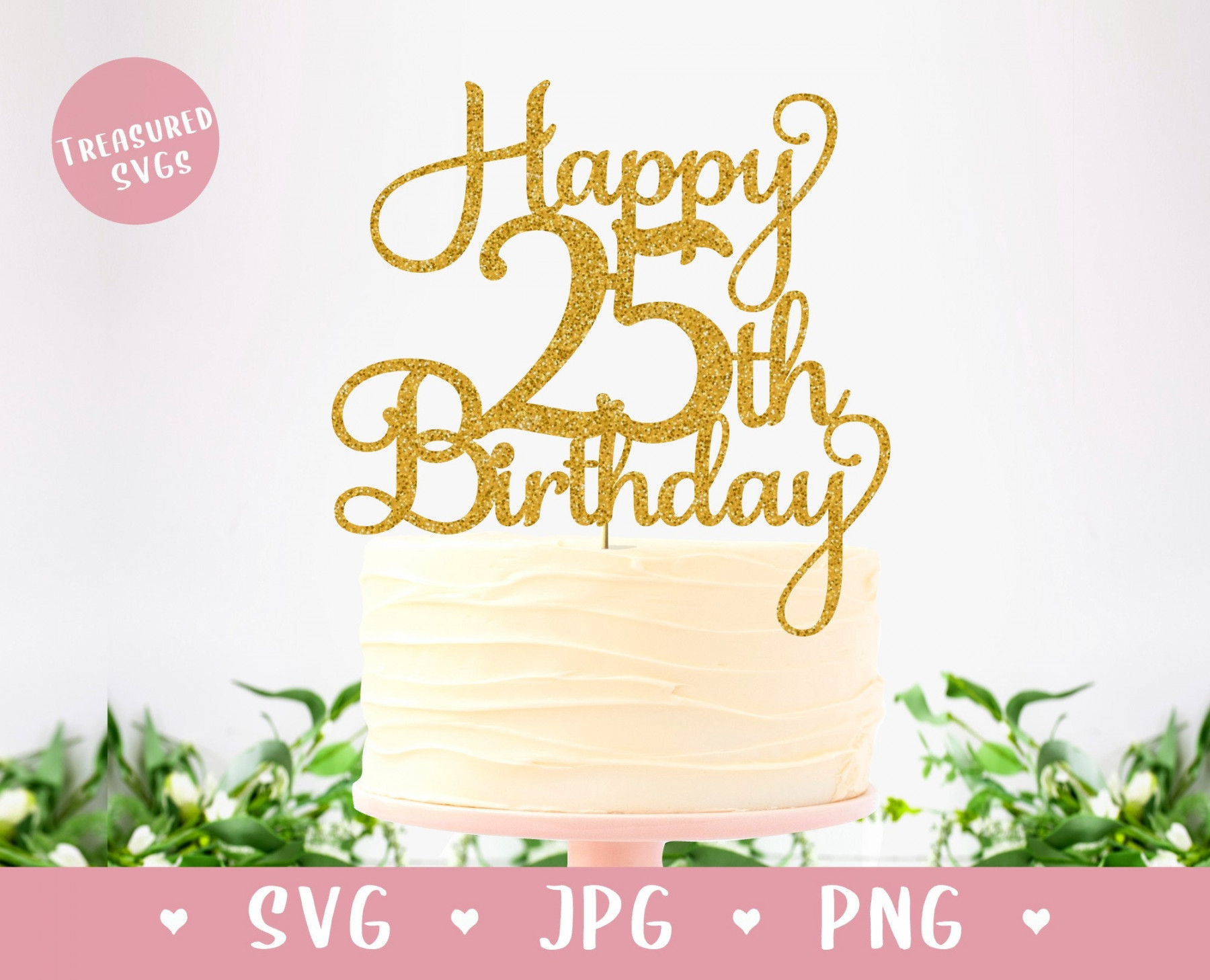 SVG Happy th Birthday Cake Topper  SVG Happy Birthday - Etsy