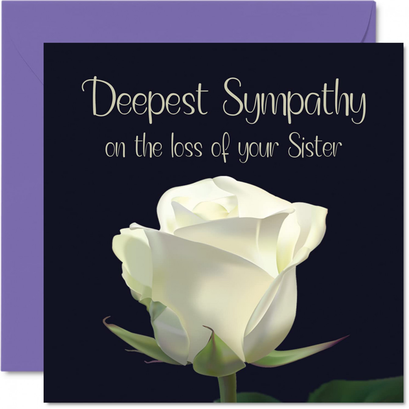 Sympathy Card - Deepest Sympathy On The Loss Of Your Sister - Floral Rose  Sorry Sympathy Cards for ASee more Sympathy Card - Deepest Sympathy On The