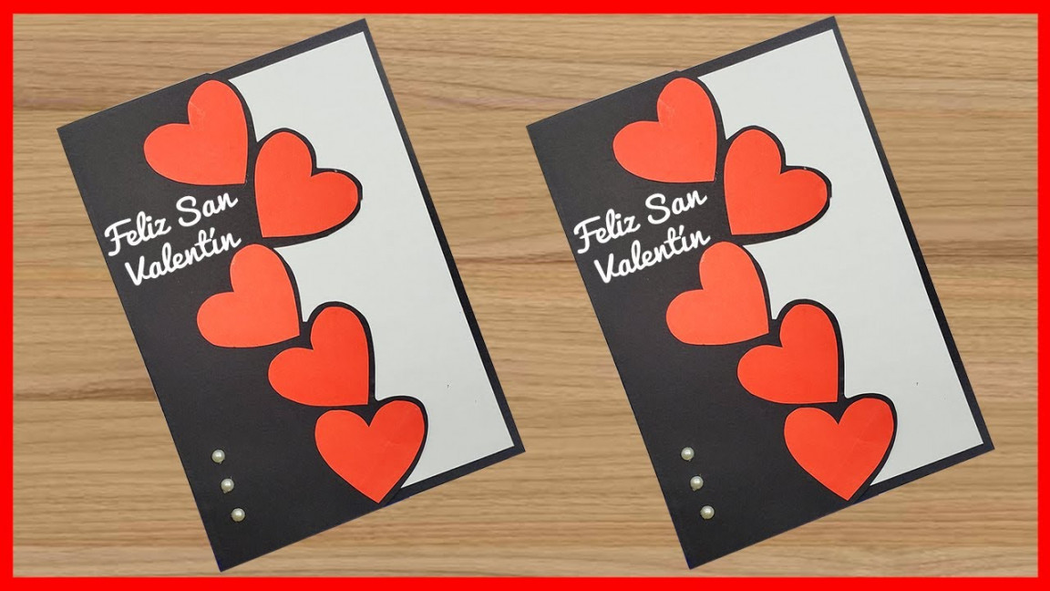 ✔️Tarjeta SIMPLE para el día del amor y la amistad 🥰 Manualidades para San  Valentín 😘Valentine Card