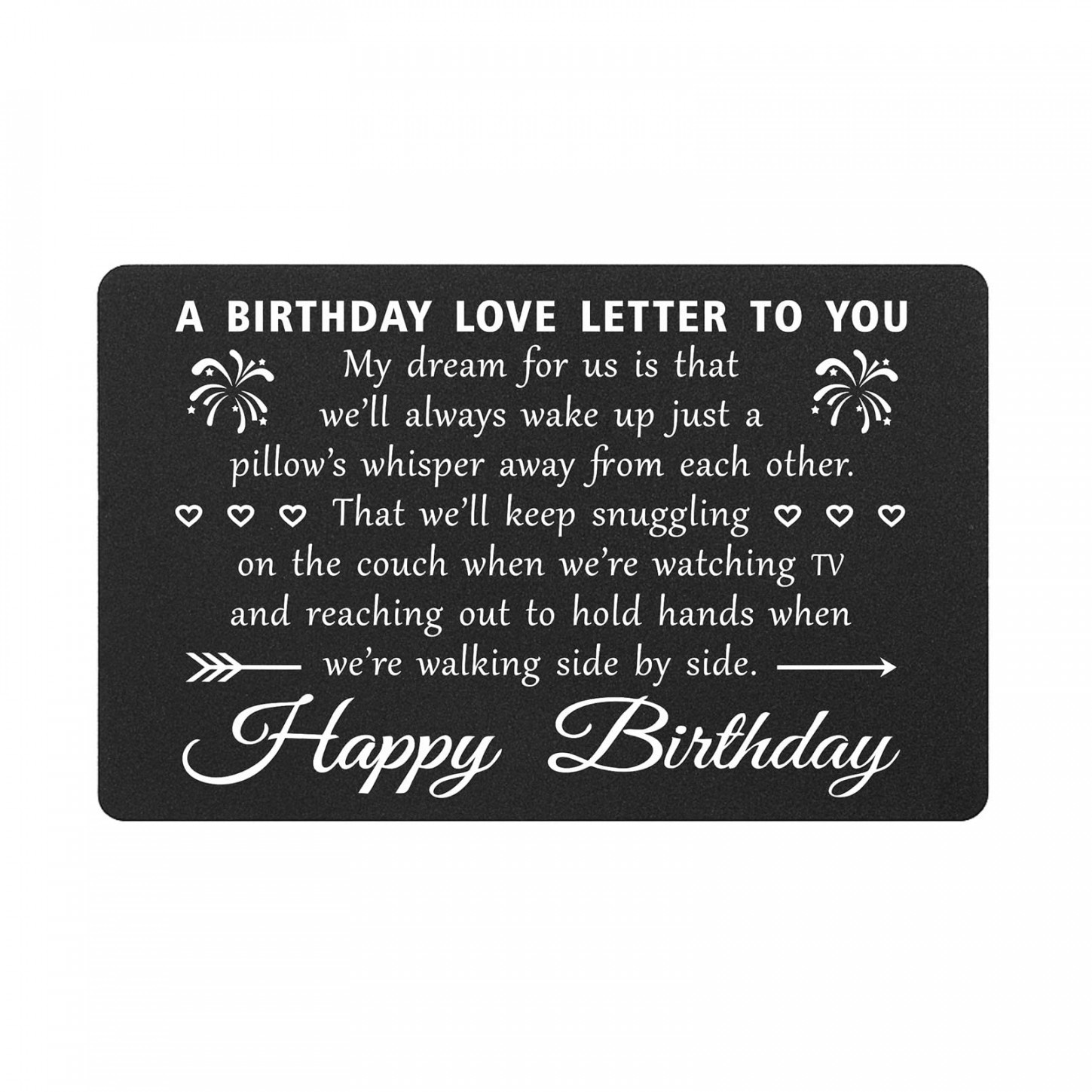 TGCNQ Wallet Insert Happy Birthday Letters, Birthday Love Card for Husband,  Wife, Boyfriend, Girlfriend, A Birthday Love Letter Card