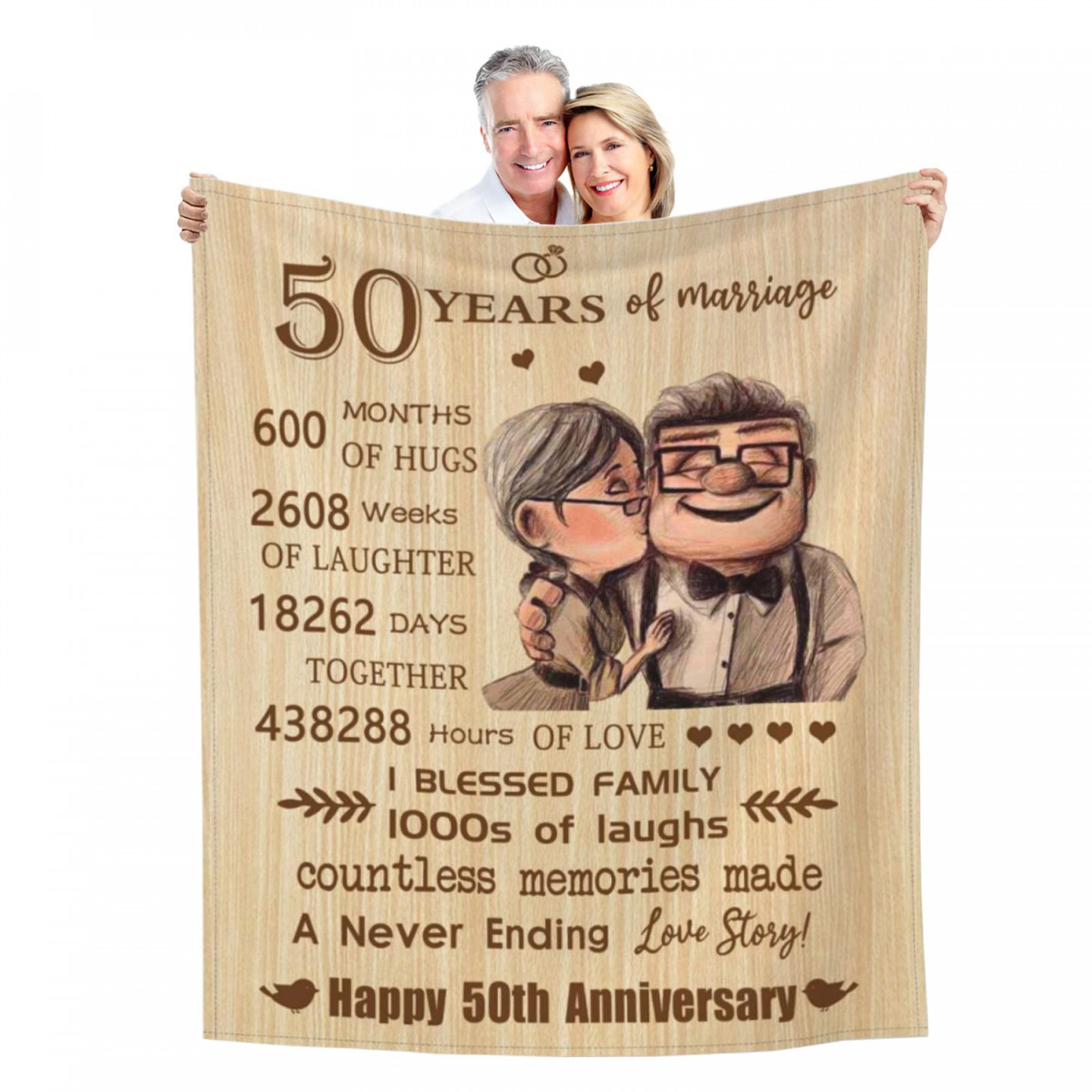 th Anniversary Blanket - th Wedding Anniversary Gift - Golden  Years  of Marriage Gifts for DadSee more th Anniversary Blanket - th Wedding