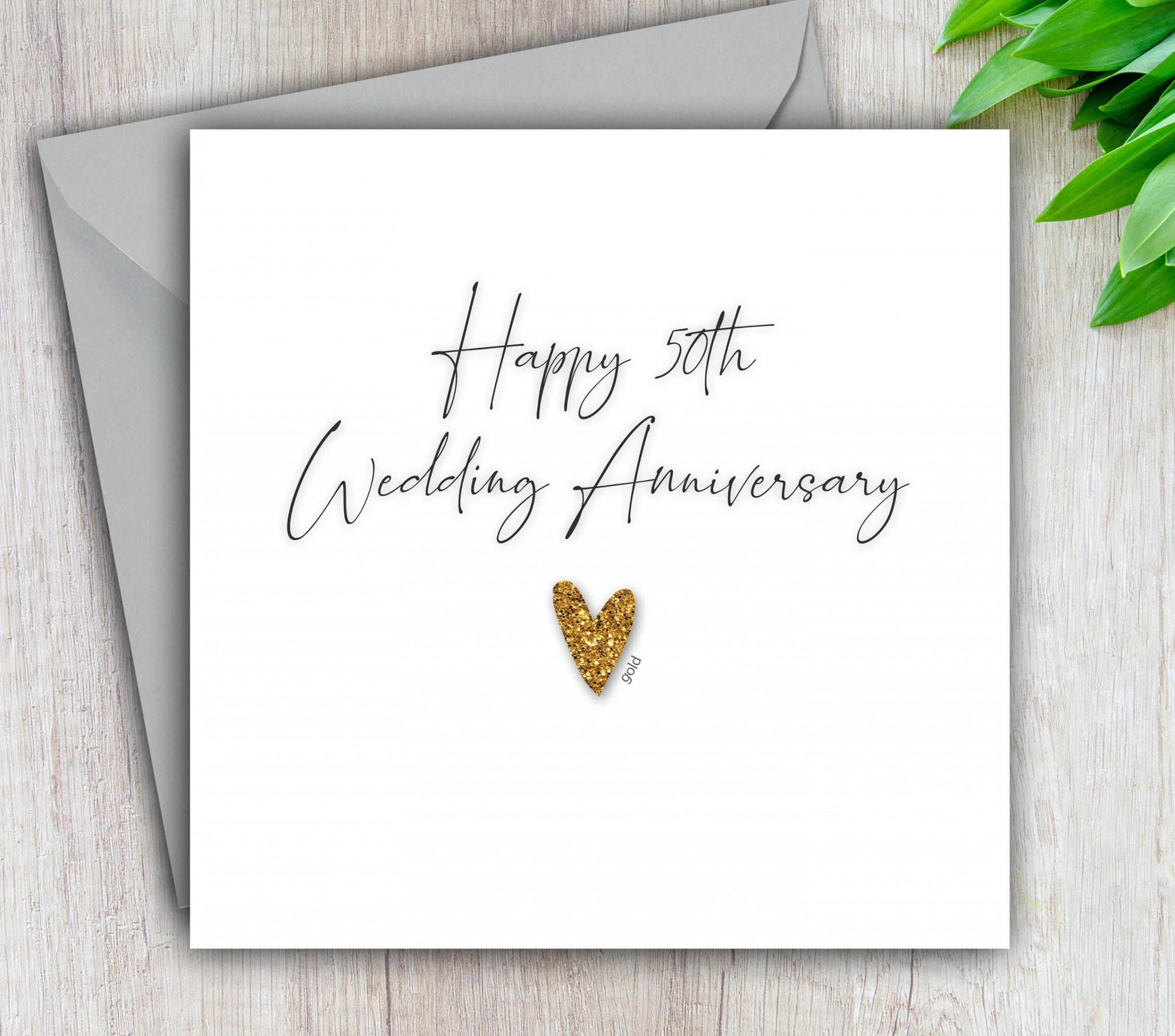 th Anniversary Card, Golden Wedding Anniversary, Gold, Happy th Wedding  Card, Card For Him, For Her, Couple, Friends,  Years Married