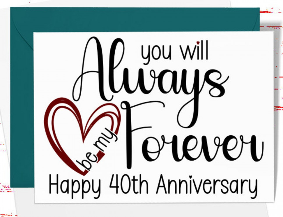 th Anniversary Card You Will Always Be My Forever th - Etsy Australia