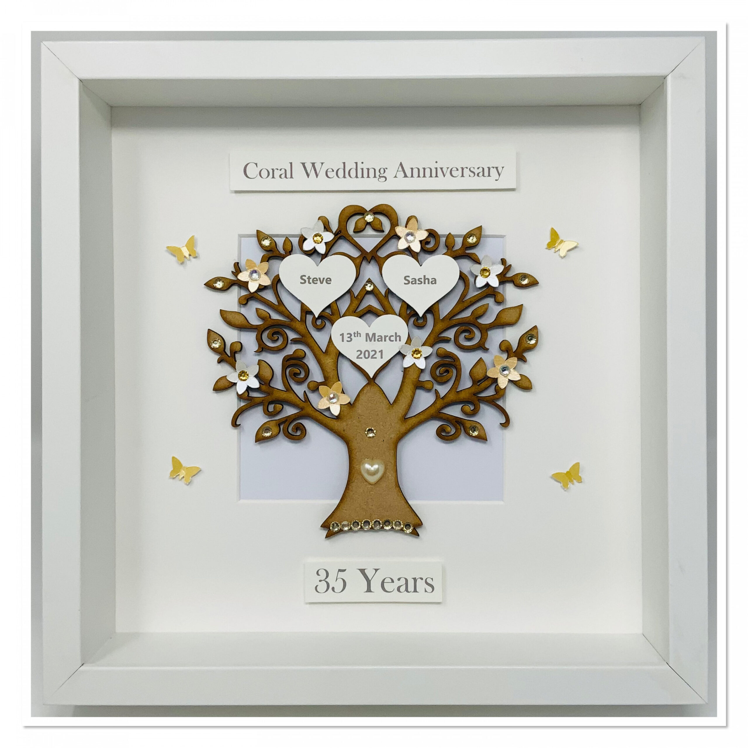 th  Years Coral Wedding Anniversary Gift Present Married