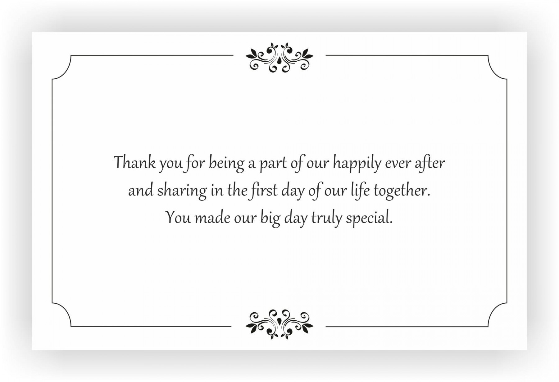 Thank You Note to accompany your wedding Return Gift – CHOCOCRAFT