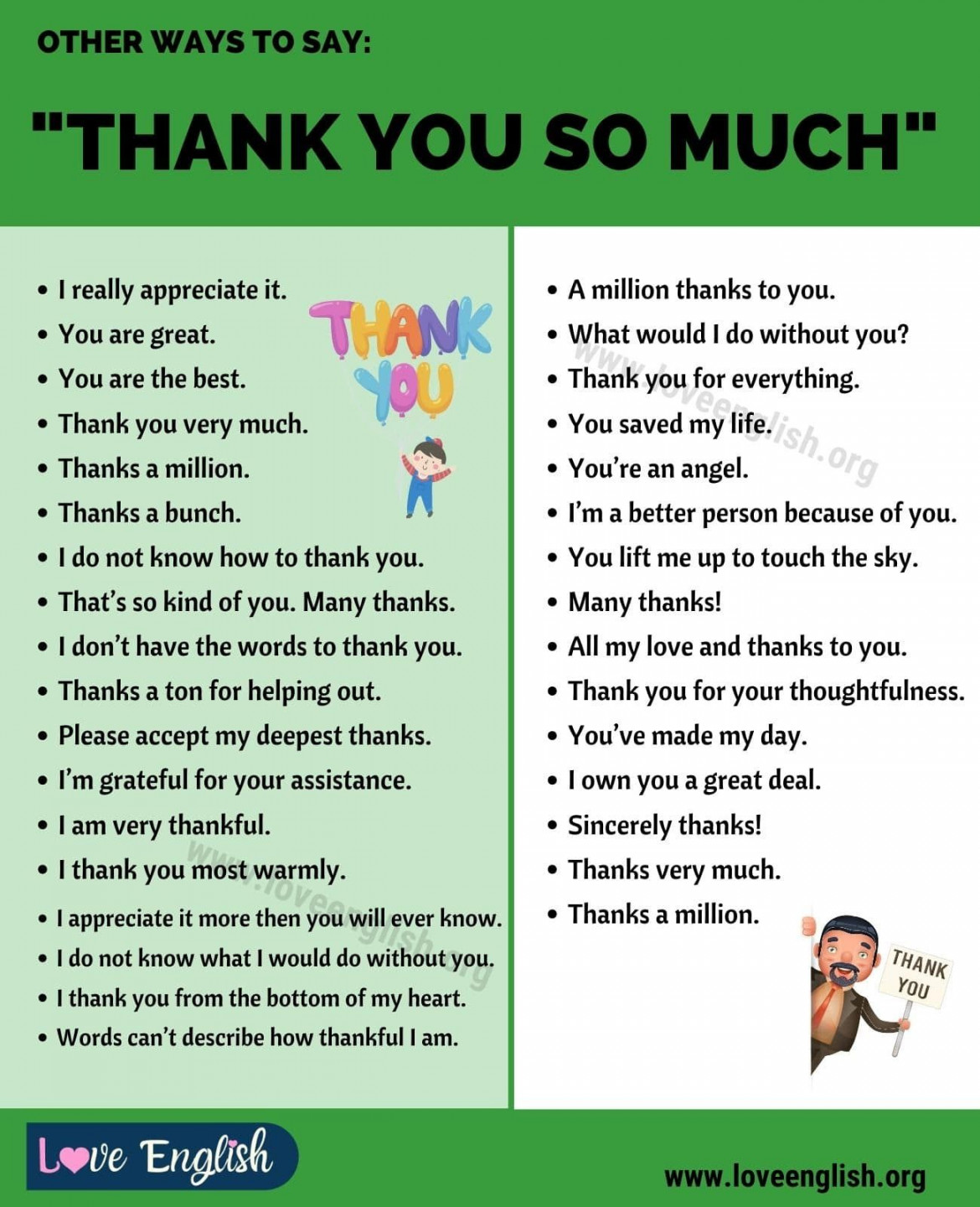 Thank You So Much:  Different Ways to Say "Thank You So Much