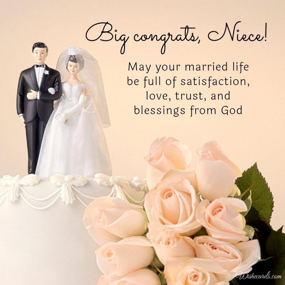 Top  Wedding Cards For Niece With Best Wishes From Aunt And Uncle