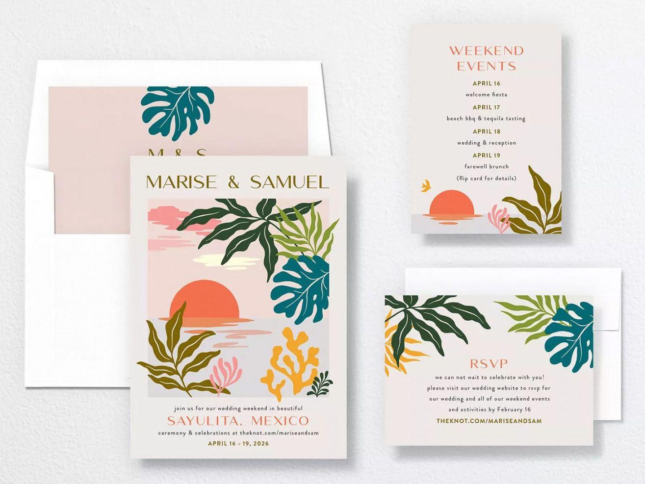 Tropical Wedding Invitations That Set the Perfect Vibe