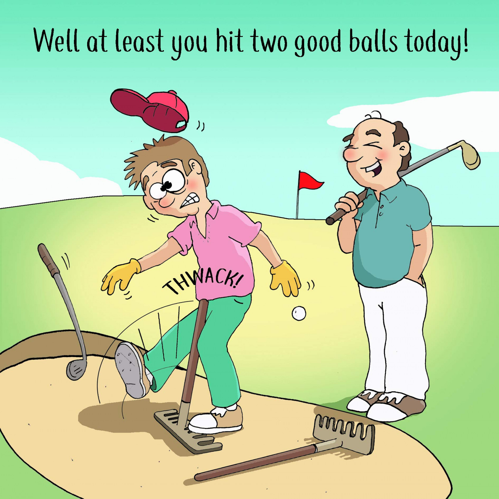 Twizler Funny Card with Golfers - Blank Card - Happy Birthday Card - Humour  Card - Get Well Card - FSee more Twizler Funny Card with Golfers - Blank