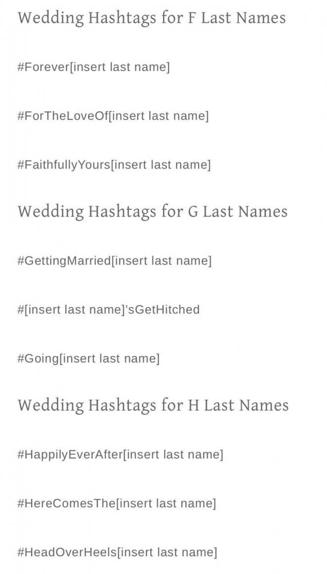 Wedding Hashtag  Last name wedding hashtags, Wedding hashtag