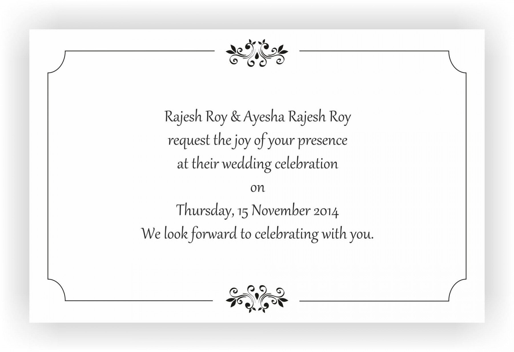 Wedding Invitation wording messages – CHOCOCRAFT