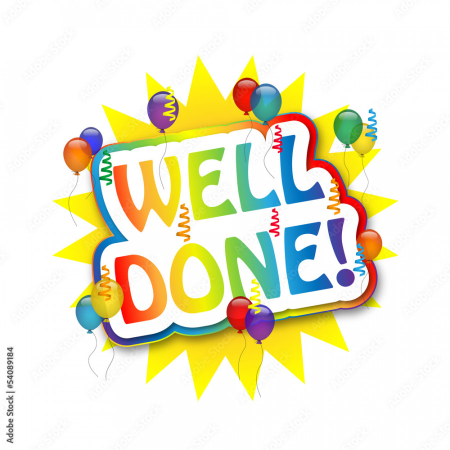 WELL DONE!" Card (congratulations good job achievement message