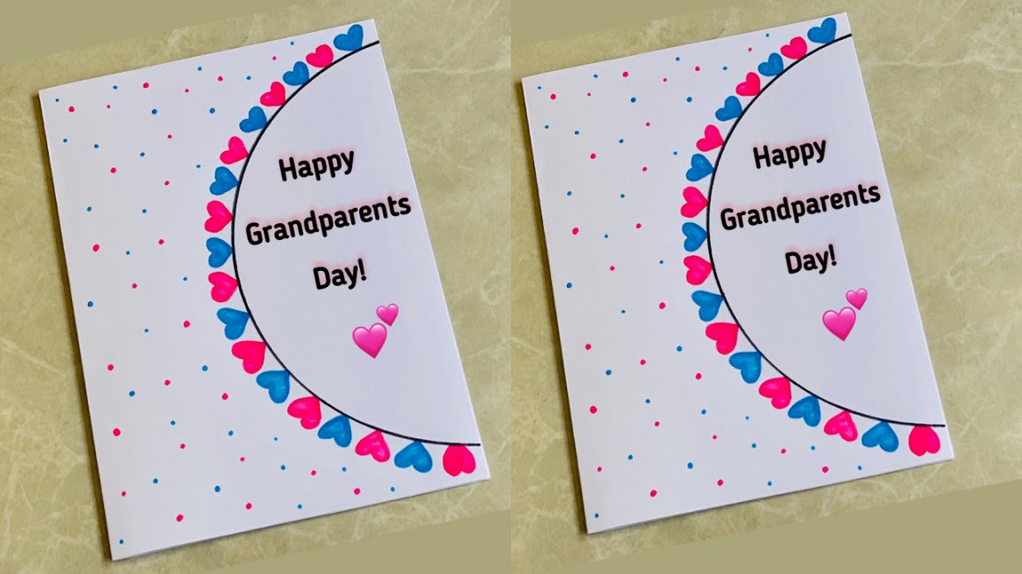 White paper Grandparents Day Card🥰without glue & scissors  Easy Greeting  Card For Grandparents👵👴