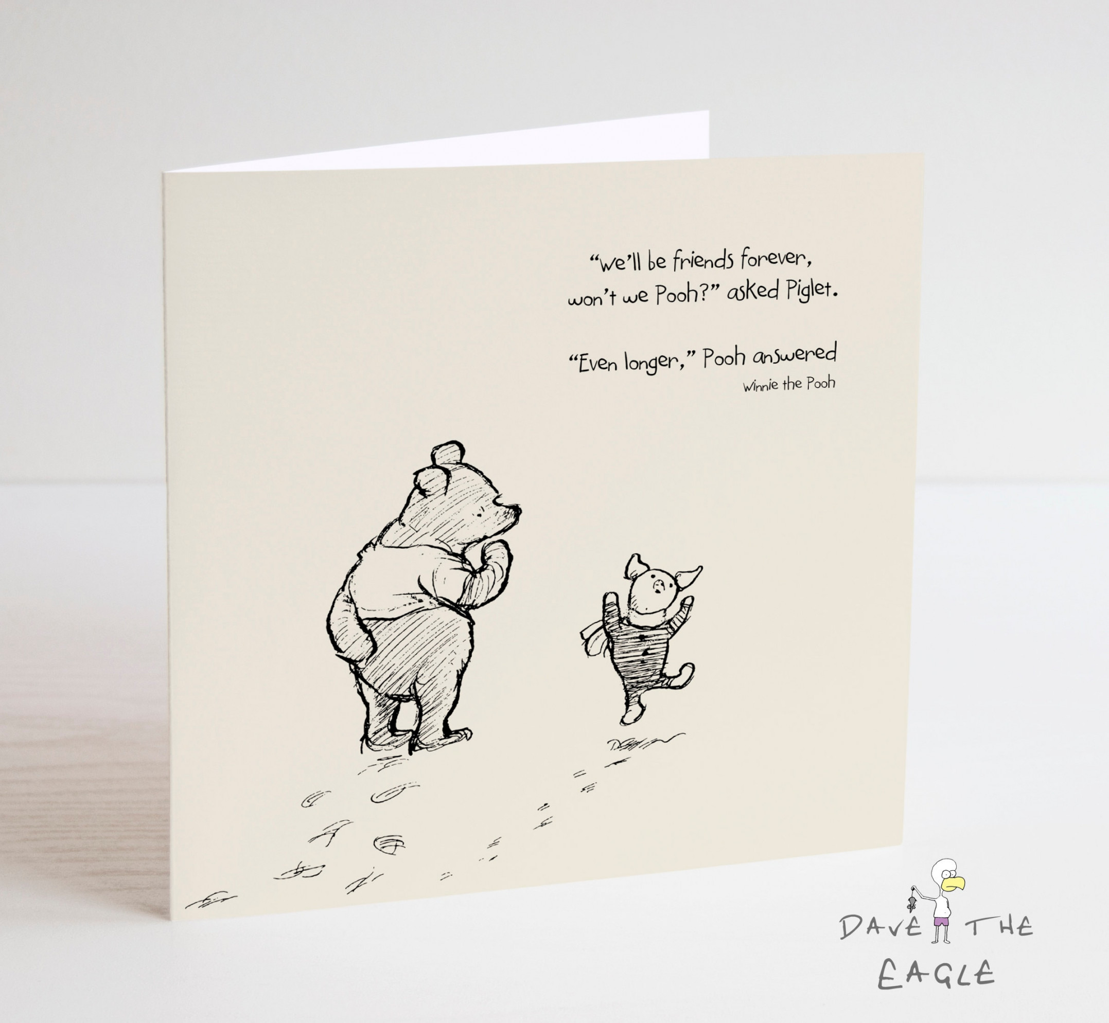 Winnie the Pooh Classic Sentiment Card - Quote Birthday Anniversary  Valentine