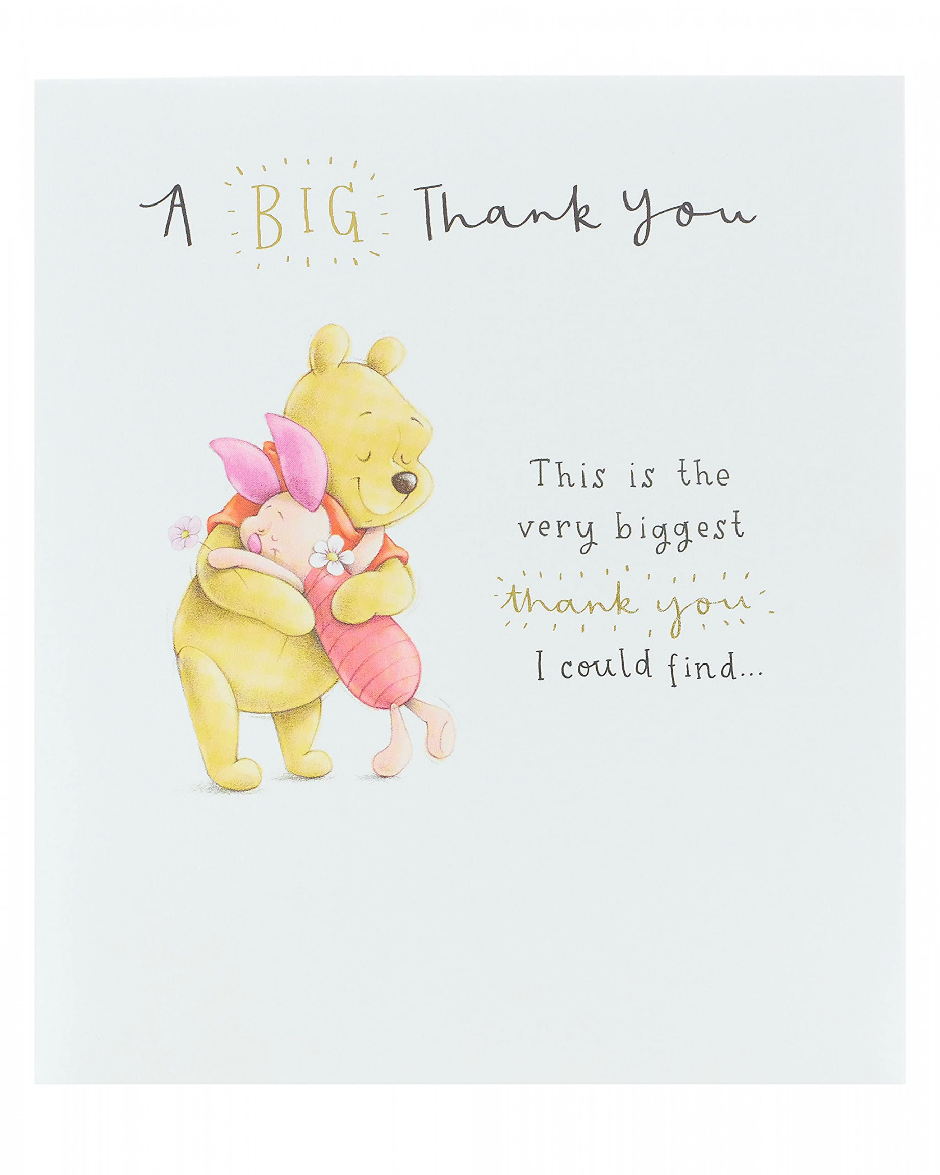 Winnie the Pooh Thank You Birthday Card for Children