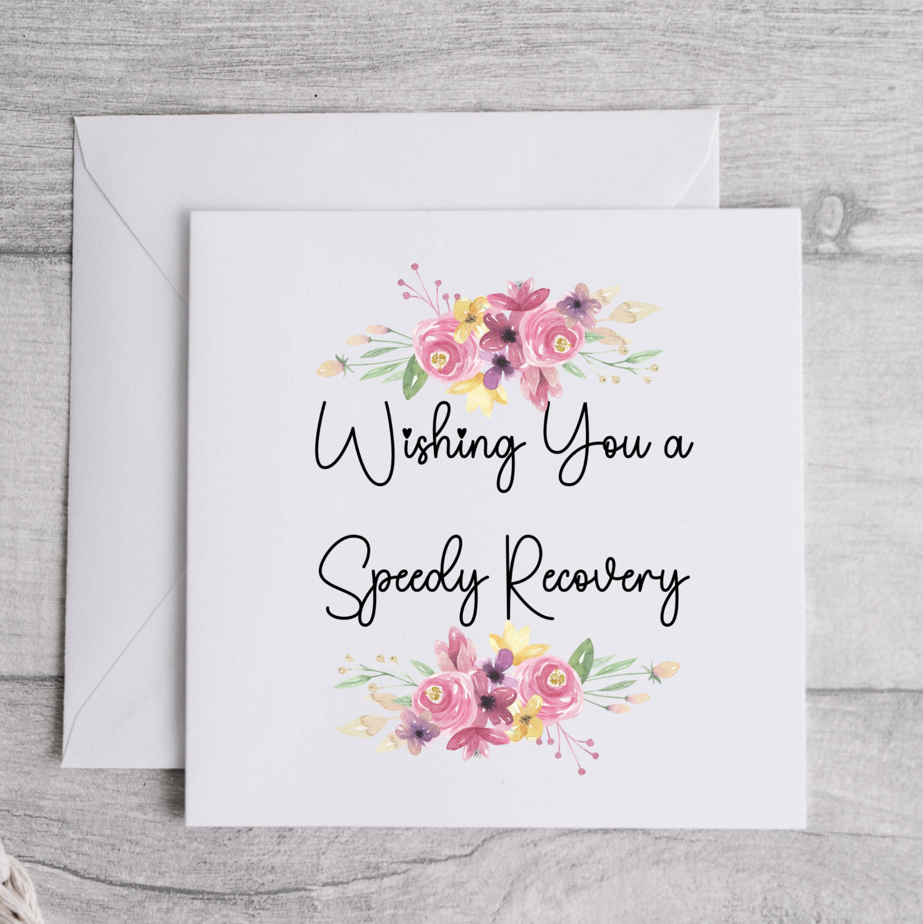 Wishing you a Speedy Recovery Card. Feel Better Card. Get Well Soon  Recovery Card.