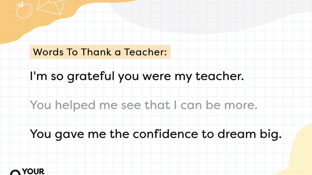 Words To Thank a Teacher: Wonderfully Heartfelt Messages