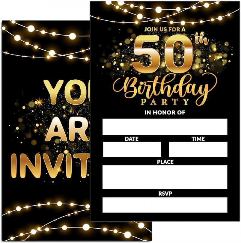 XUOUPIUE th Birthday Invitations for Man and Women th Birthday