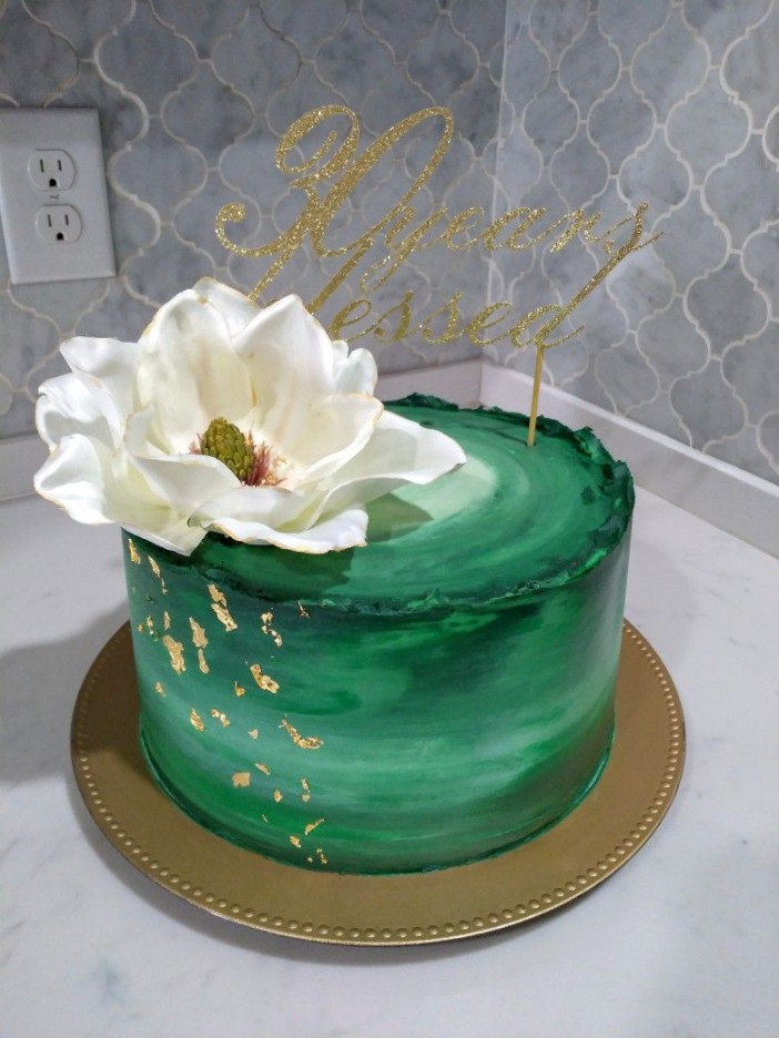 Years Blessed  Green birthday cakes, Pretty birthday cakes, Cake