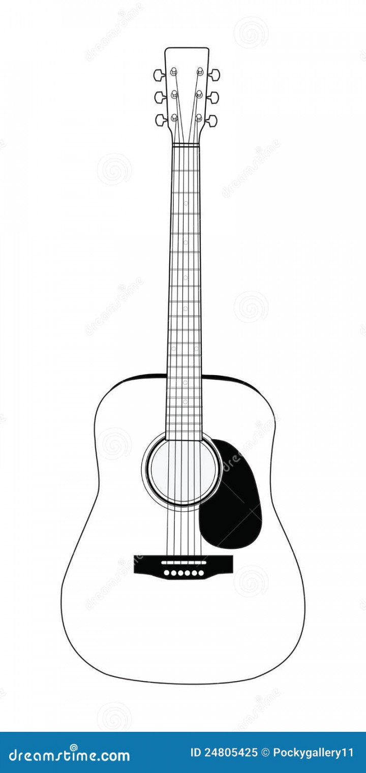 Acoustic guitar stock vector