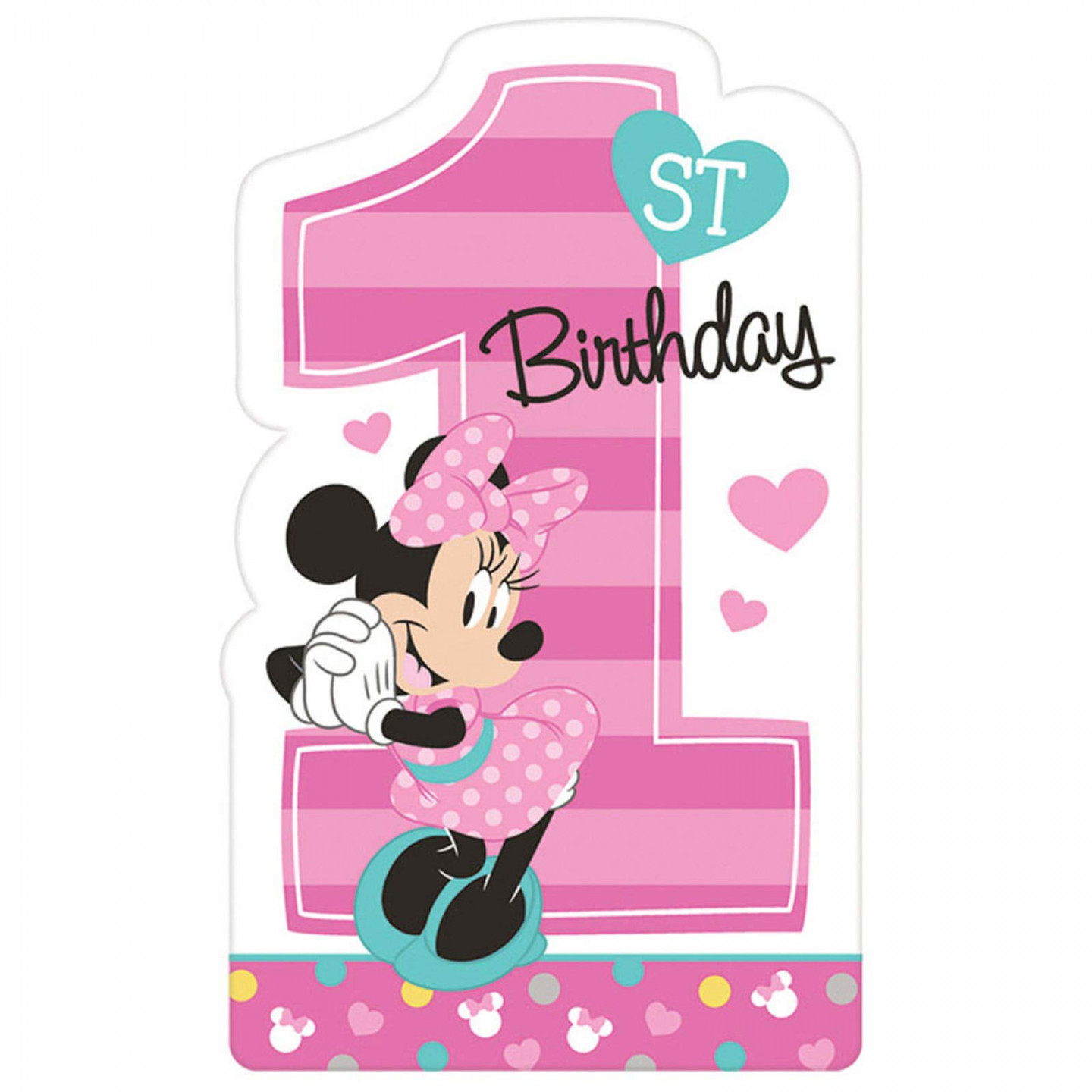 amscan Minnie Mouse st Birthday Invitations - Pack of  - Minnie