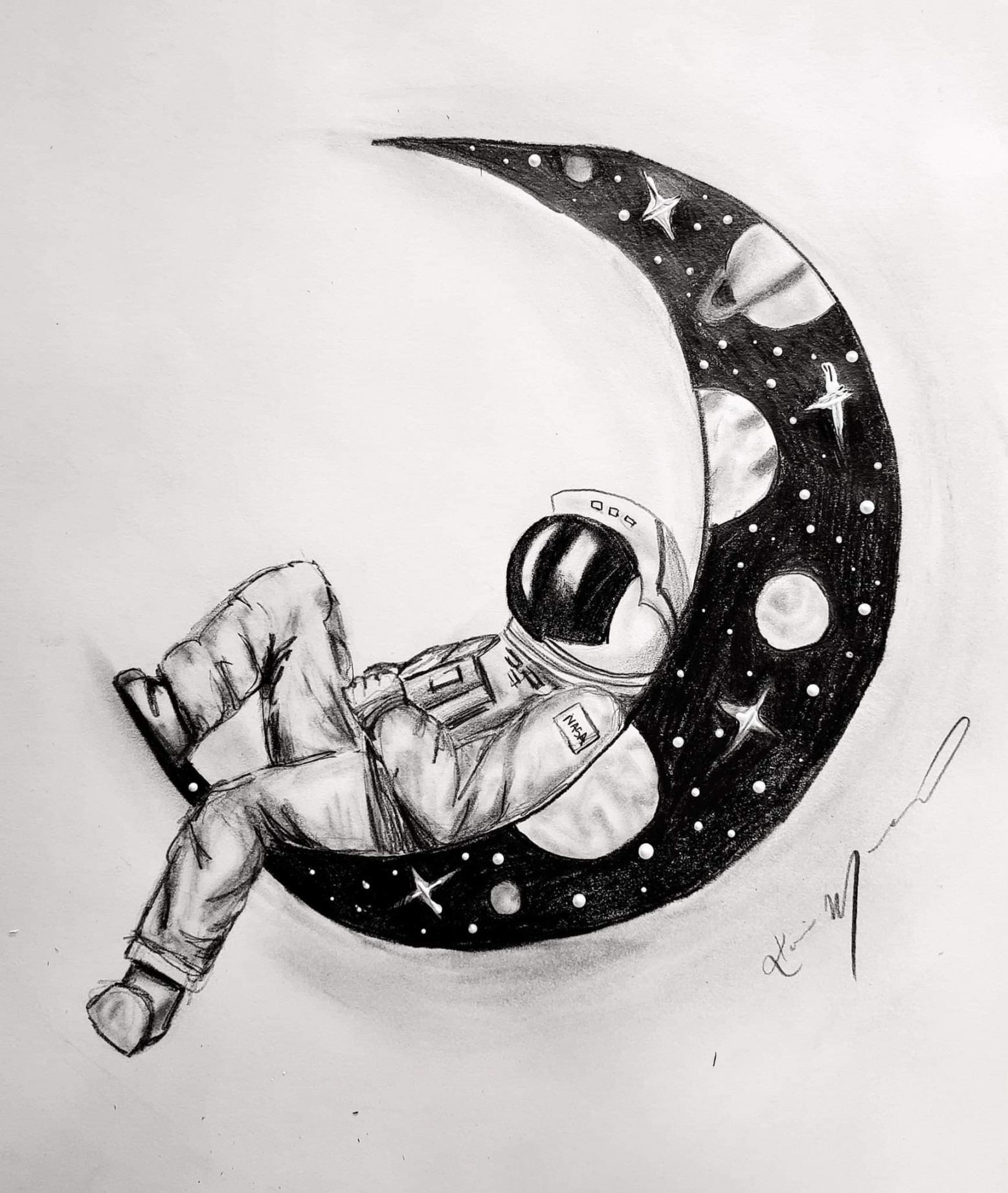 Astronaut in Space - Drawing  Instructor: Karin – Artists Palette