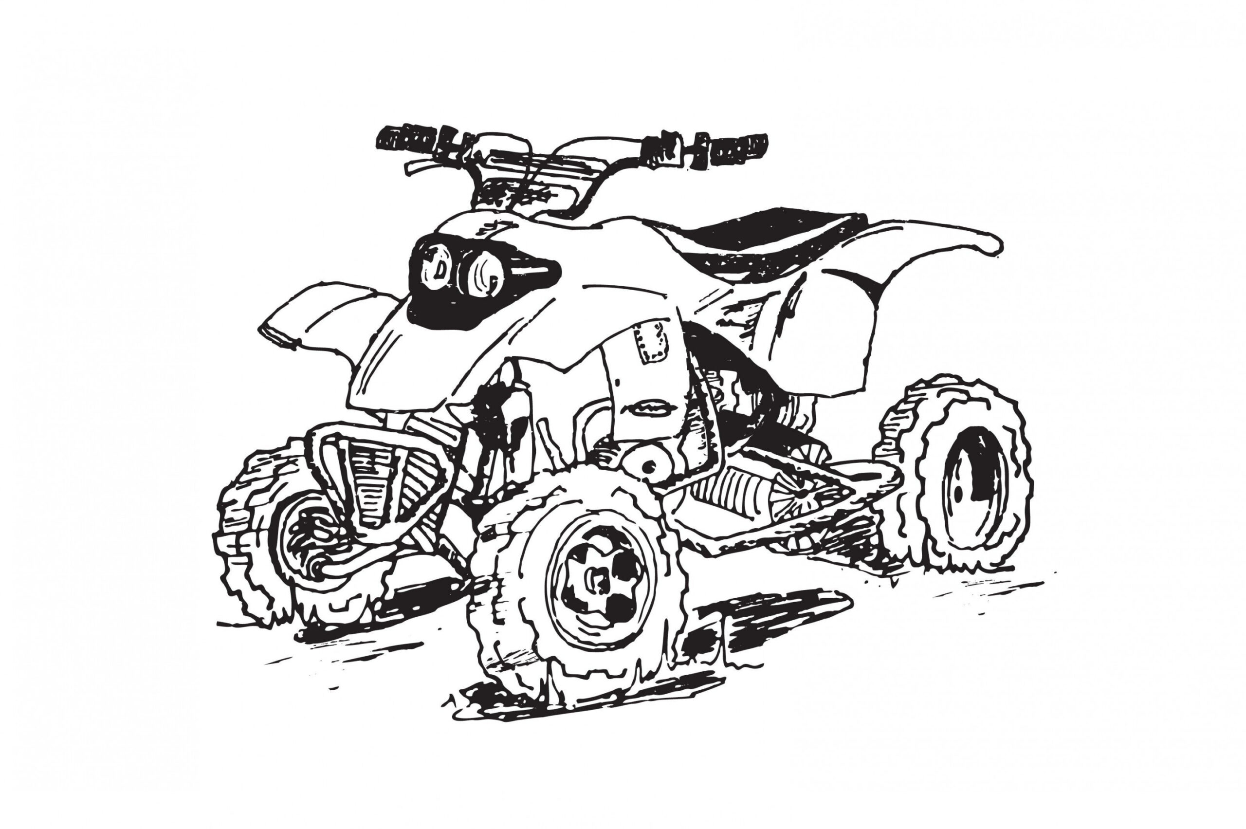 Atv Four-wheeler Illustration  Illustration, Atv four wheelers