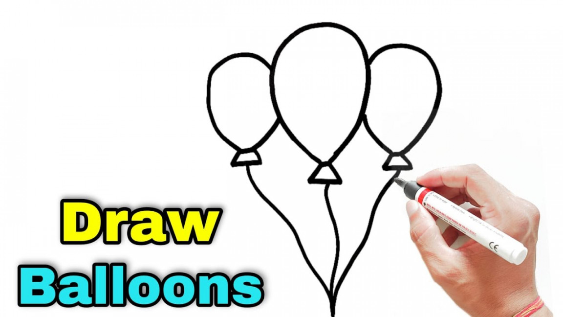 Balloon Drawing For Kids  Balloons Drawing Easy