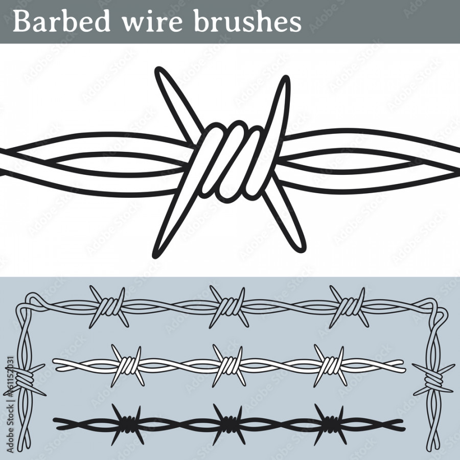 Barbed wire brushes