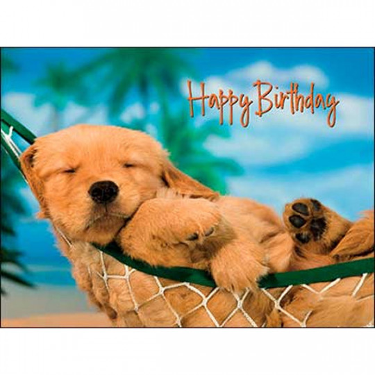 Birthday Card - Happy Birthday (with puppy)  Jubilee Gift Shop