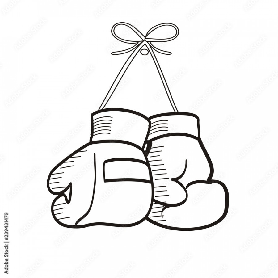 boxing gloves hand drawn sketch Stock-Vektorgrafik  Adobe Stock