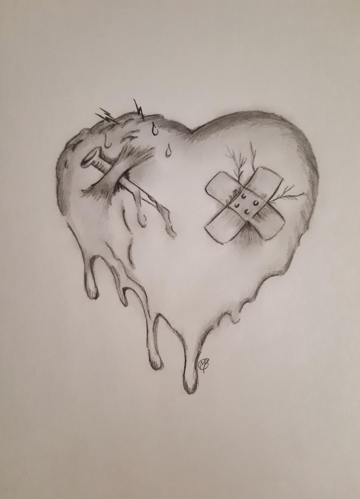 Broken Heart Drawing by MariannasArt on DeviantArt